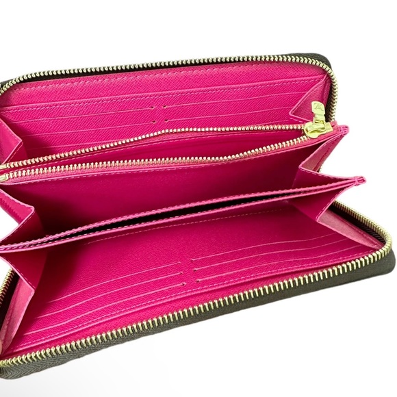 Louis Vuitton Zippy Wallet Brown Pink Damier Ebene Vivienne LV Holiday Christmas - Picture 5 of 8